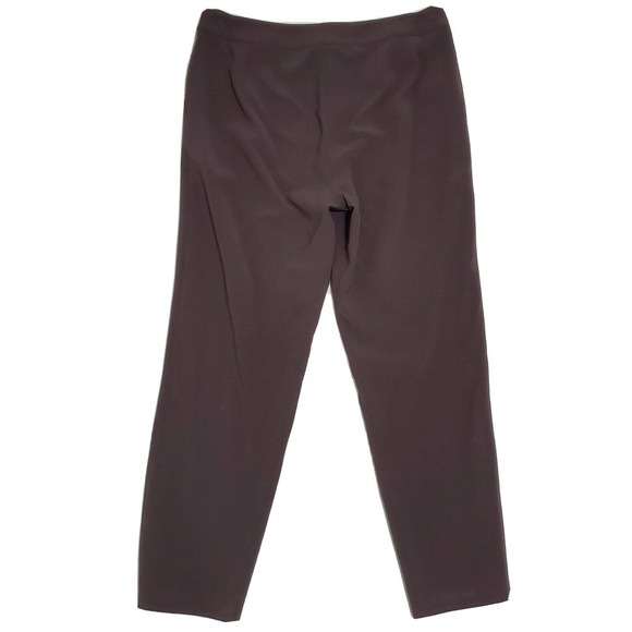 ST. JOHN Womens Pants Sz 10 Taupe Brown-Gray Dress Slacks Pockets - Picture 2 of 11